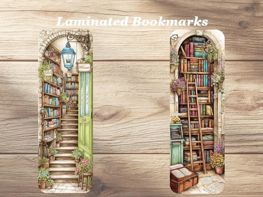 The Book Emporium Laminated Bookmarks. Set of 4 different designs. Ideal gift for book lovers, readers or just for yourself!