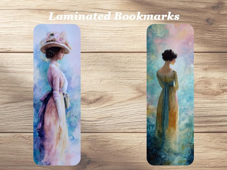 Miss Austen's Friends Laminated Bookmarks. Set of 4 beautiful book marks. Ideal gift for book lovers, readers or for yourself.