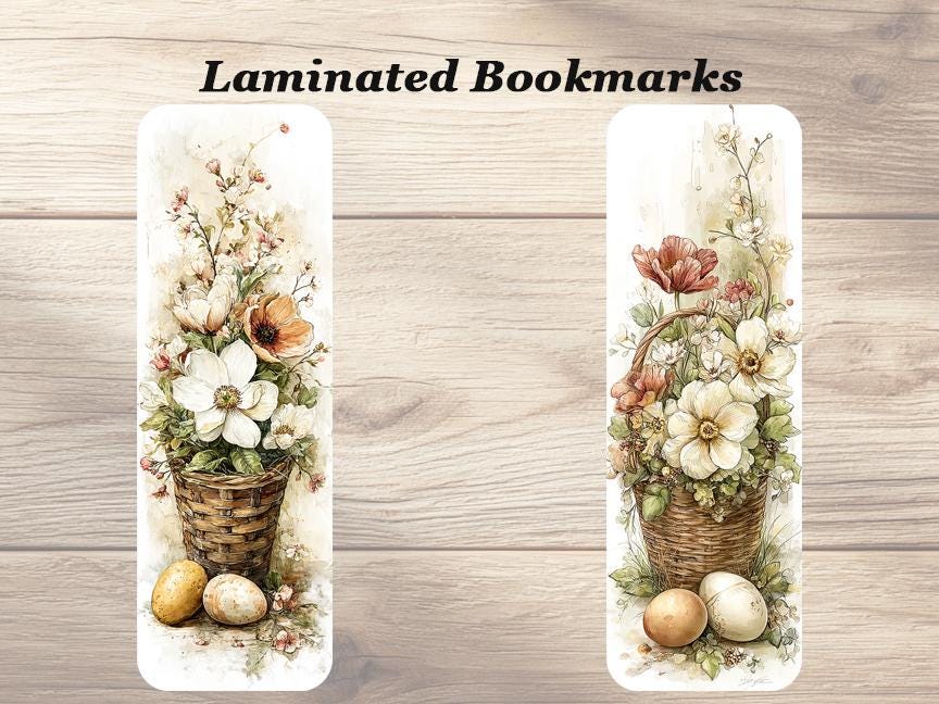 Watercolor Springtime Laminated Bookmarks. Set of 4 pretty Easter Springtime themed Book Marks. Ideal gift for Easter, Book Lovers, Readers.
