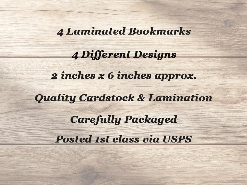 St Patrick's Day Wishes Laminated Bookmarks. Set of 4 different vintage style designs. Ideal gift for book lovers, readers, book clubs.