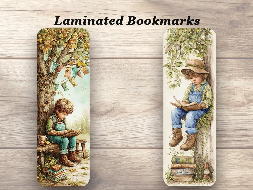 Lost In A Book Laminated Bookmarks. Set of 4 different designs. Ideal gift for Book Lovers, Readers, Book Clubs or yourself!