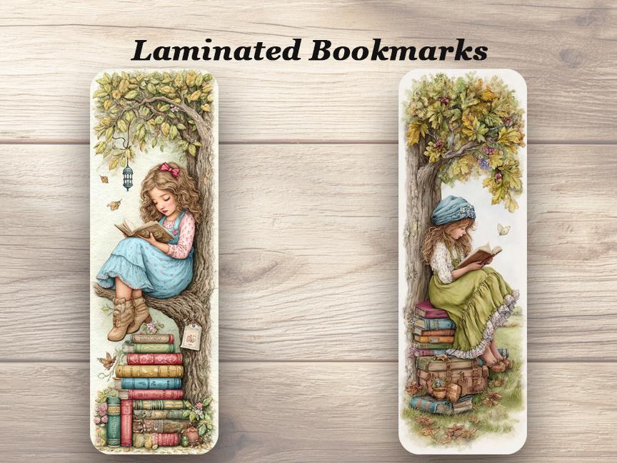 Lost In A Book Laminated Bookmarks. Set of 4 different designs. Ideal gift for Book Lovers, Readers, Book Clubs or yourself!