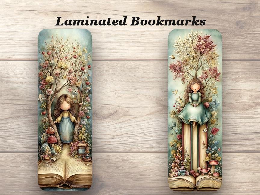Fairytale Princess Bookmarks. Set of 4 Laminated Whimsical Storybook Bookmarks  Gift for Book Lovers