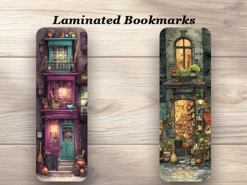 The Witches Spell Shop Bookmarks. Set of 4 Laminated Bookmarks.