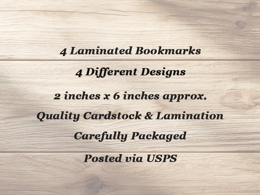Whimsy Santa Laminated Bookmarks Set of 4 whimsical Vintage Santa Claus Bookmarks