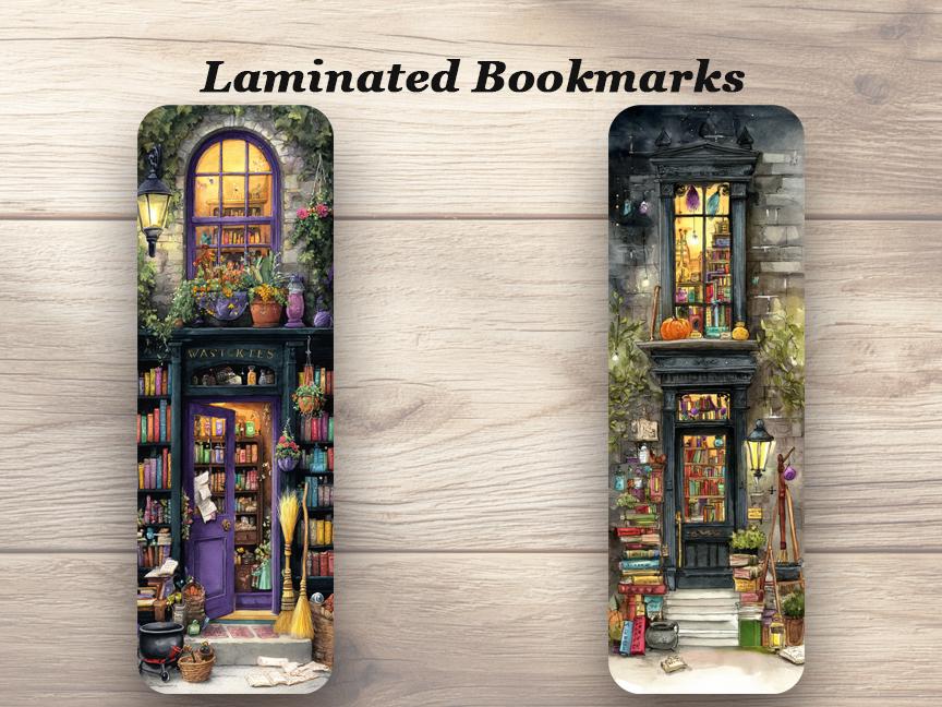 The Witches Spell Shop Bookmarks. Set of 4 Laminated Bookmarks.